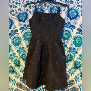 Shein black corset floral dress ; size small